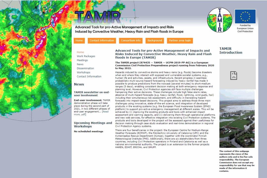 Approaching the demonstration period of the TAMIR project